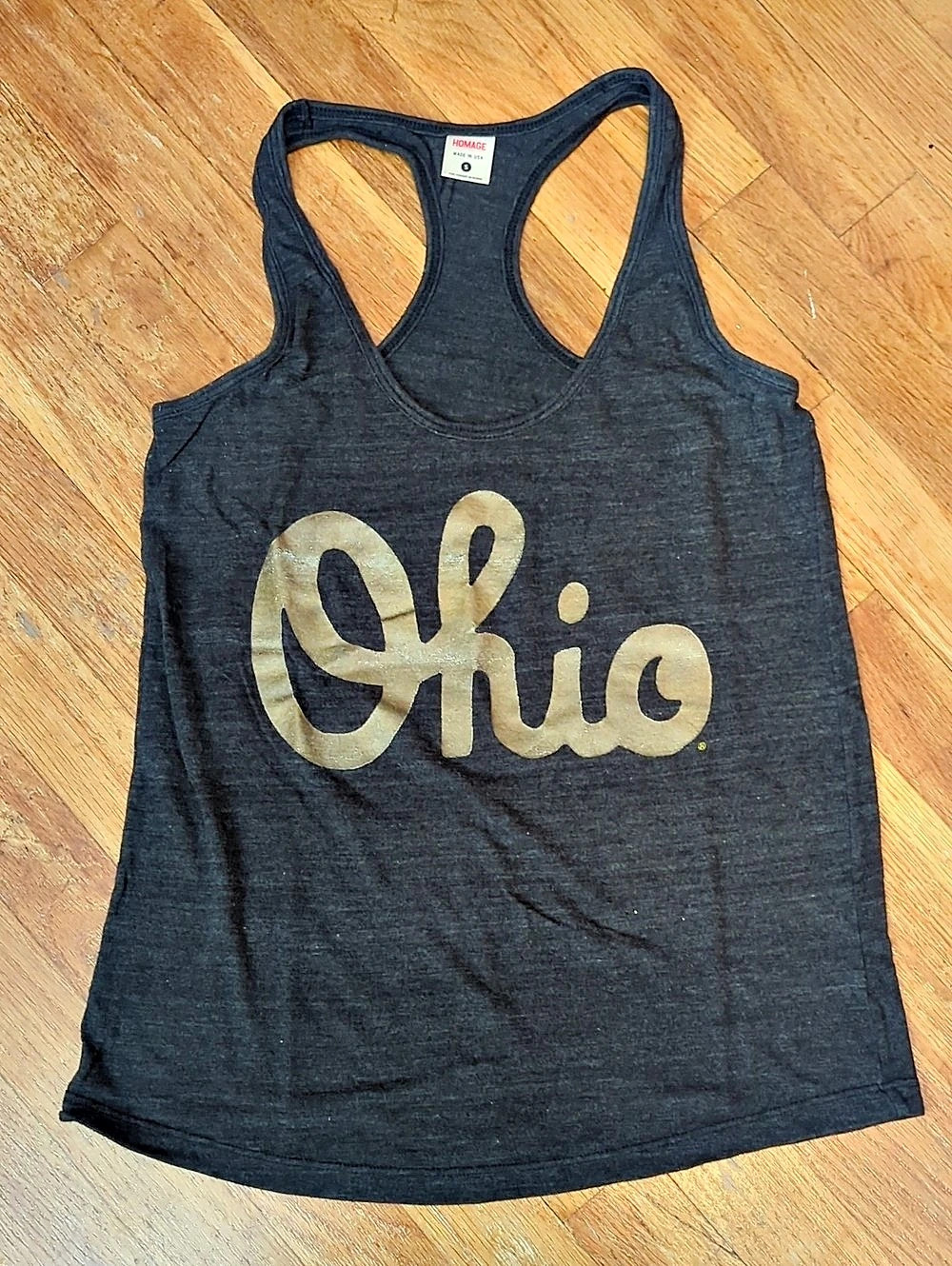 Homage Script Ohio Tank Top in Black Size Small